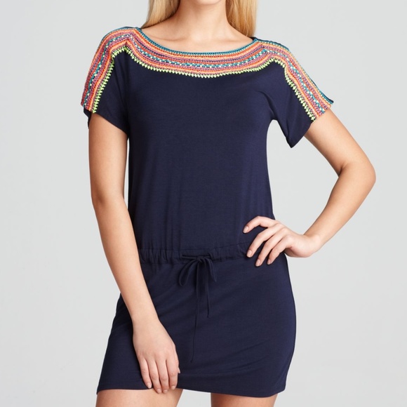 embroidered swim cover up